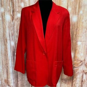Requirements Vintage‎ Oversized Lightweight Red Blazer